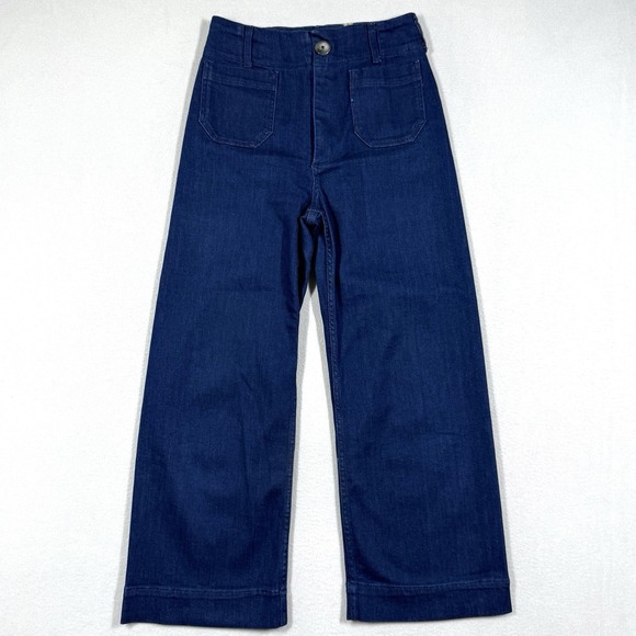 Maeve Denim - Maeve Anthropologie Jeans Womens 27 The Colette Wide Leg Crop Denim Patch Pocket